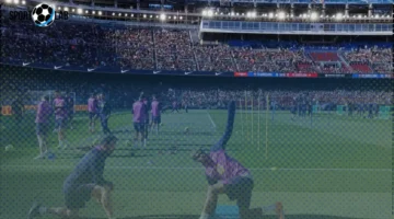 ظهور لاعب مقنع في تدريبات برشلونة يثير الجدل (فيديو)